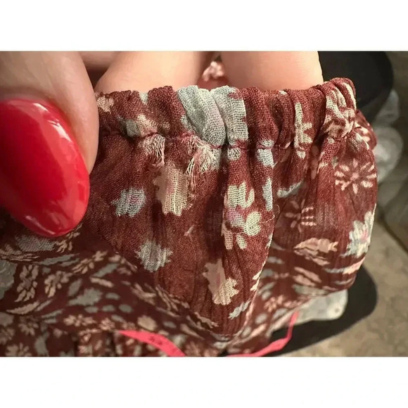 FREE PEOPLE TESSA FLORAL PRINT RUCHED DRESS - Picture 7 of 8